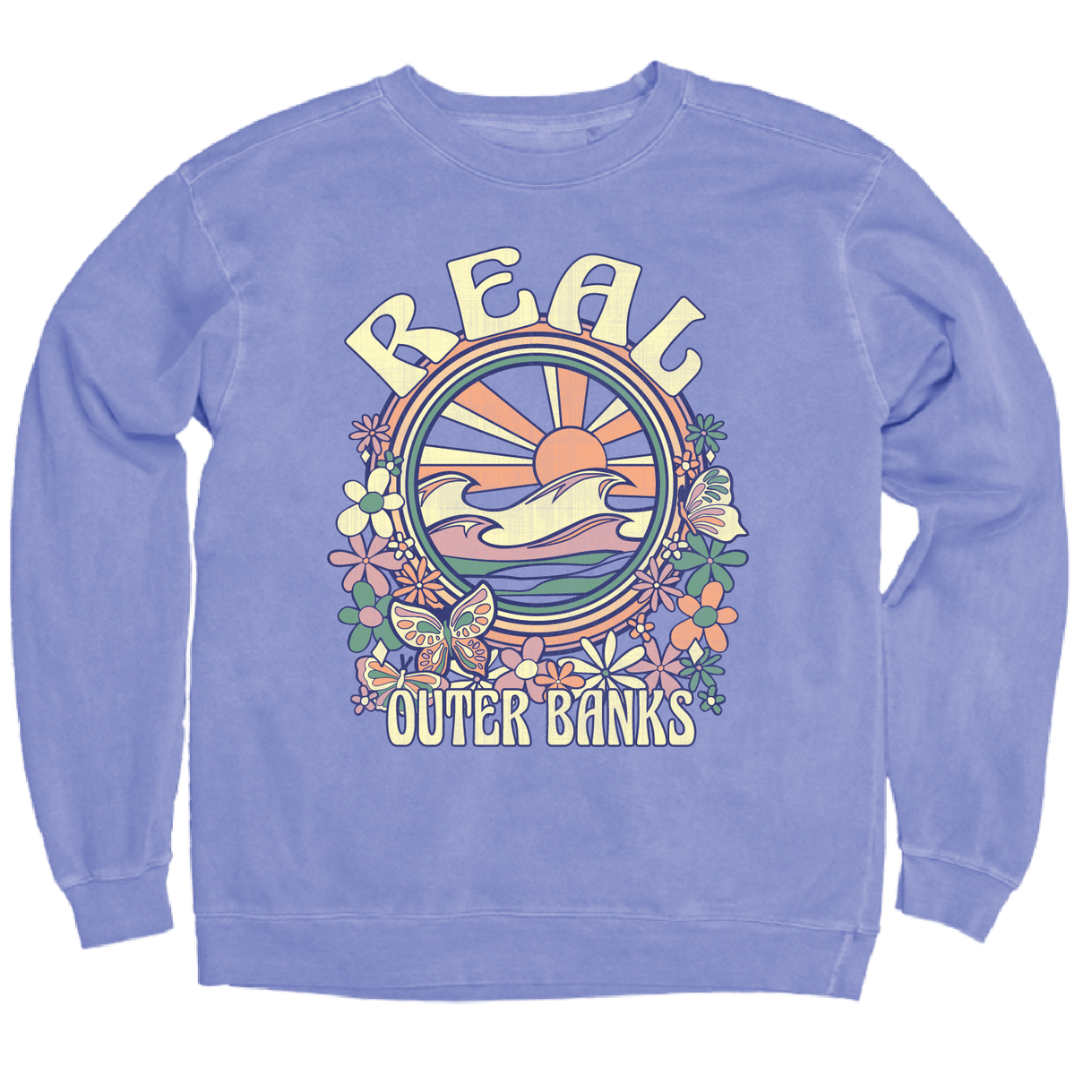REAL Reluctant Beach Crew Sweatshirt-Peri