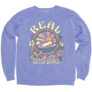 REAL Reluctant Beach Crew Sweatshirt-Peri
