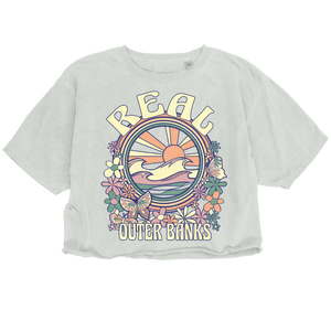 REAL Reluctant Beach Crop Tee-Cement