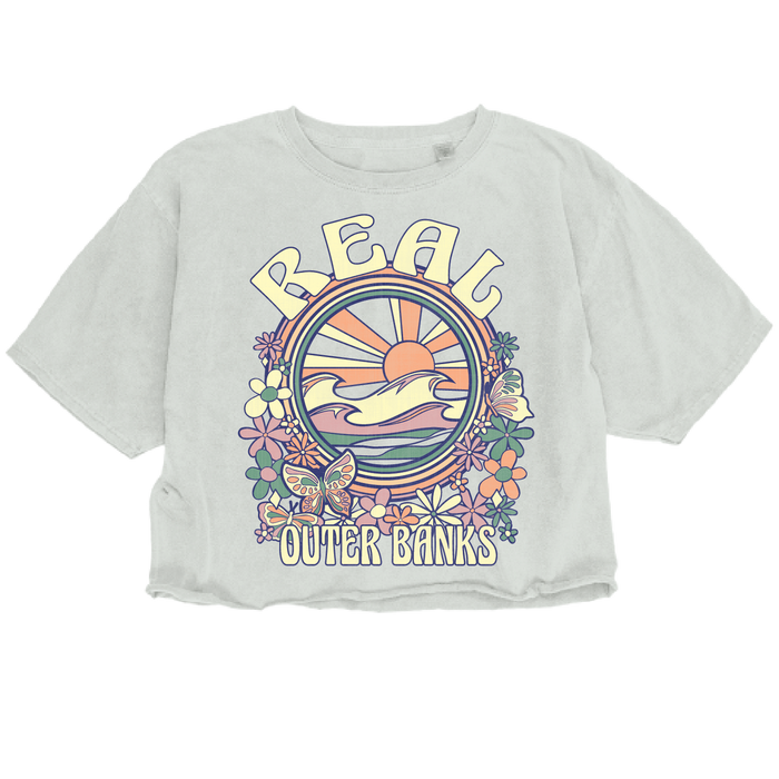 REAL Reluctant Beach Crop Tee-Cement