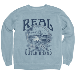 REAL Radner Ocean Crew Sweatshirt-Denim