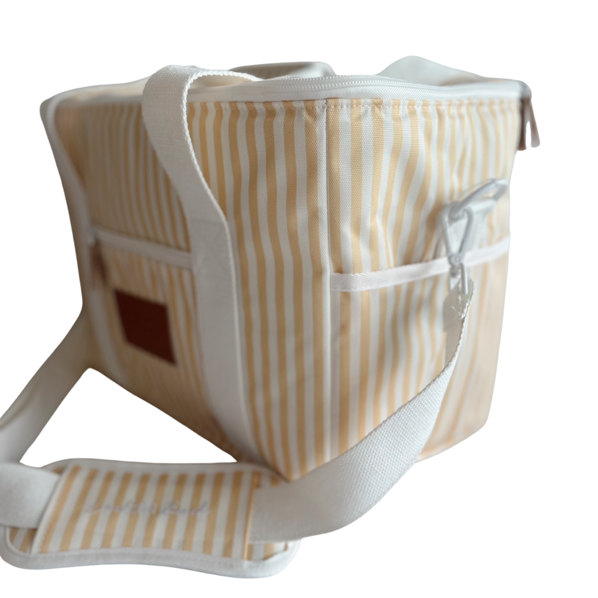 Local Beach Packable Canvas Stripe Cooler-Golden Haze