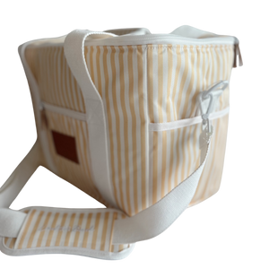 Local Beach Packable Canvas Stripe Cooler-Golden Haze