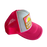 Local Beach Youth Stay Golden Trucker Hat-Pink/White