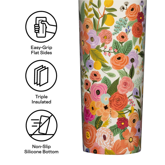 Corkcicle x Rifle Paper 20 oz Sport Canteen-Garden Party