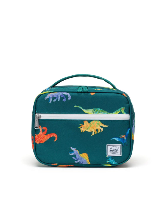 Herschel Little Pop Quiz Lunchbox-Aventurine Watercolor Dinos