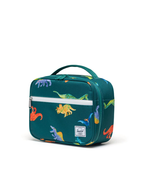 Herschel Little Pop Quiz Lunchbox-Aventurine Watercolor Dinos