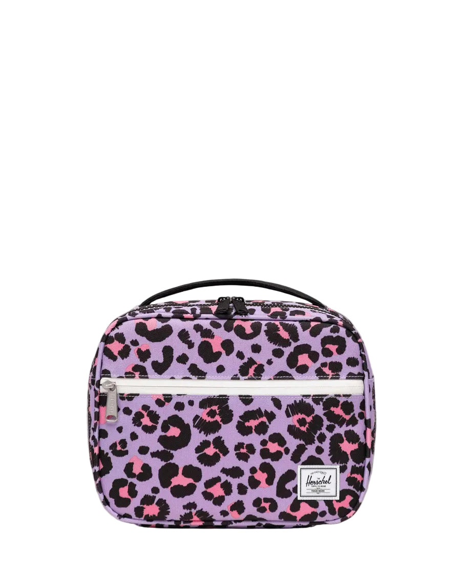 Herschel Pop Quiz Little Lunchbox-Scribble Leopard Sachet Pink