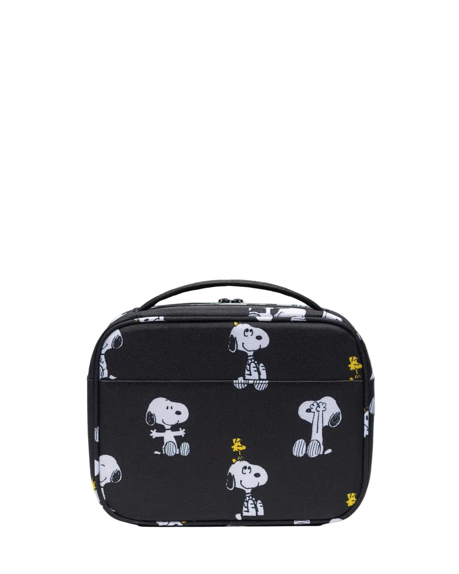 Herschel Peanuts Pop Quiz Lunchbox-Snoopy and Woodstock Black