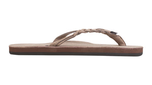 Rainbow Flirty Braidy Sandal-Dark Brown