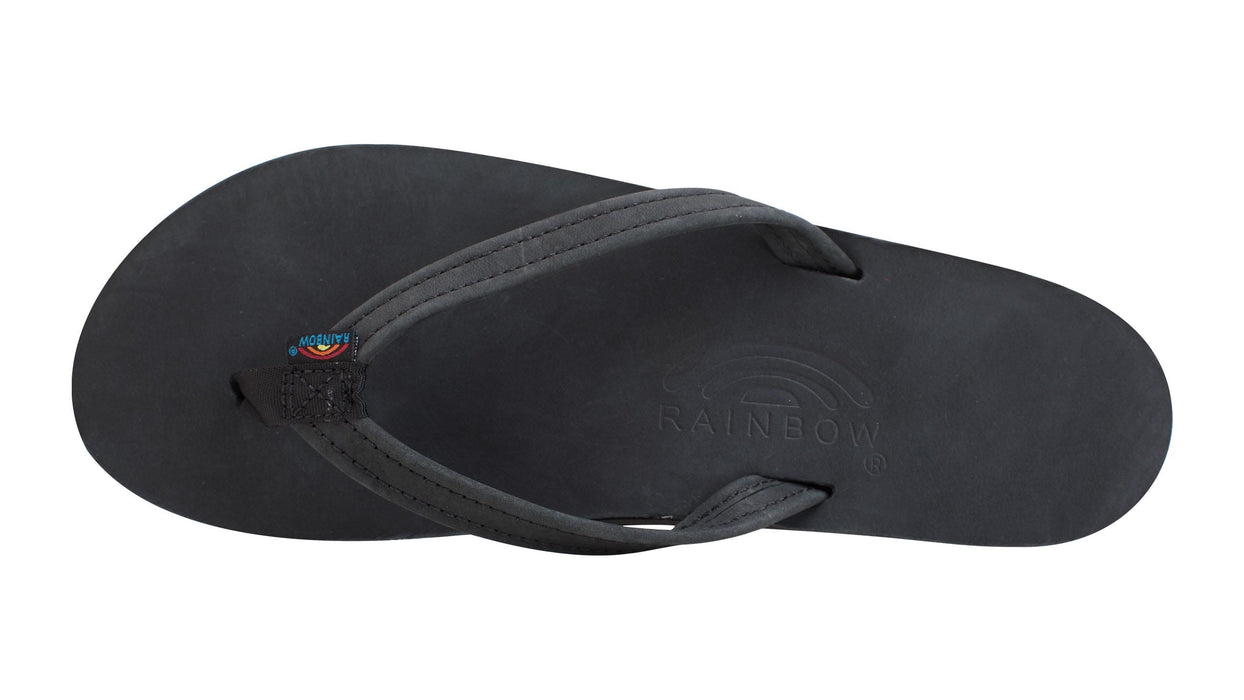 Rainbow W's Single Layer Leather Narrow Sandal-Premier Black