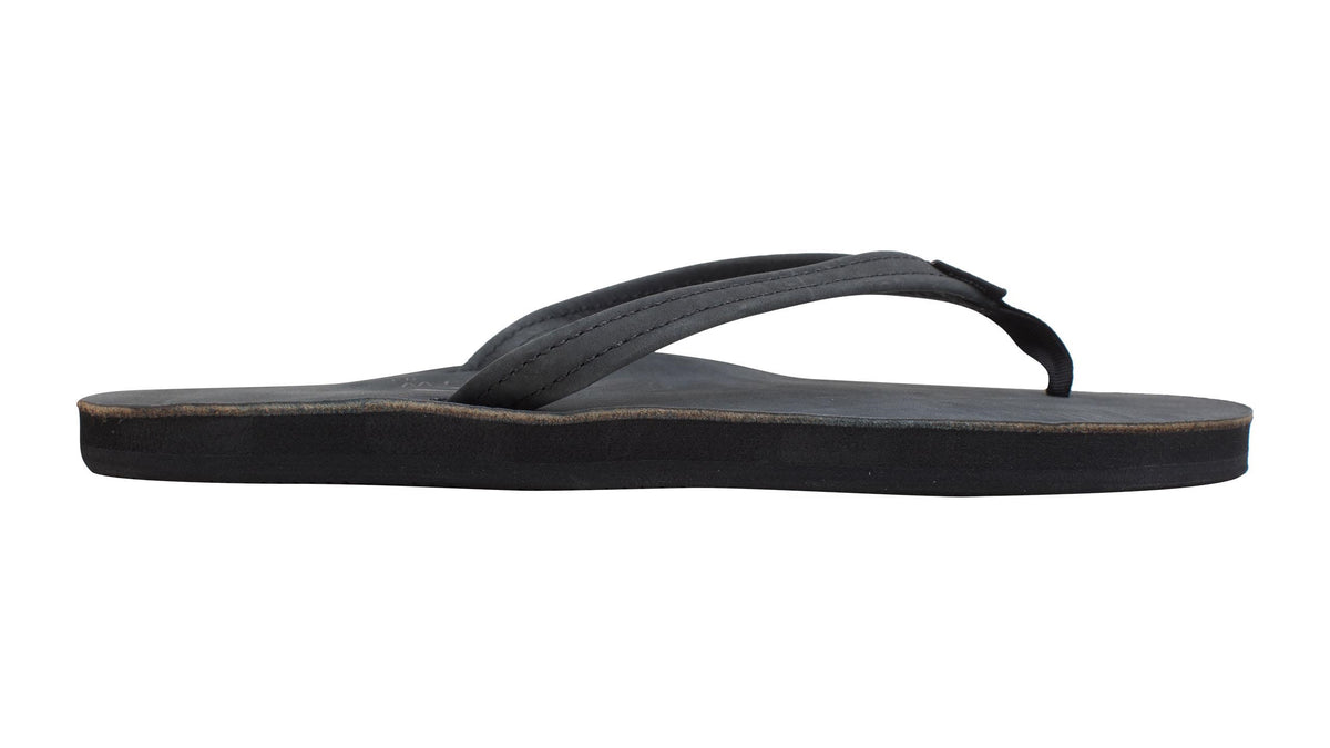 Rainbow W's Single Layer Leather Narrow Sandal-Premier Black