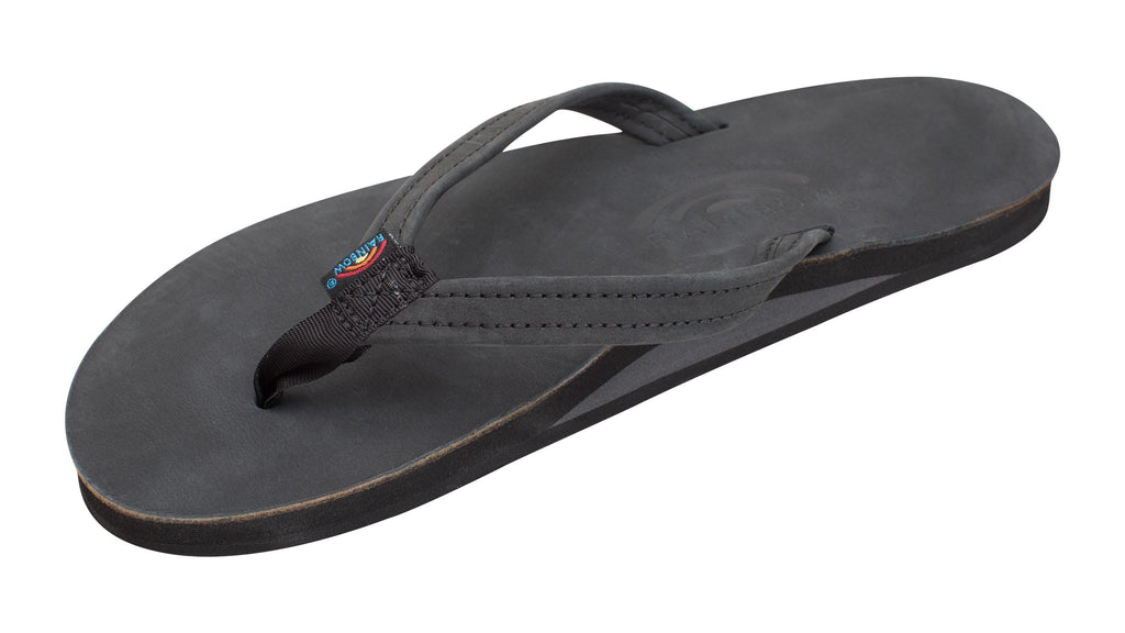 Rainbow W's Single Layer Leather Narrow Sandal-Premier Black