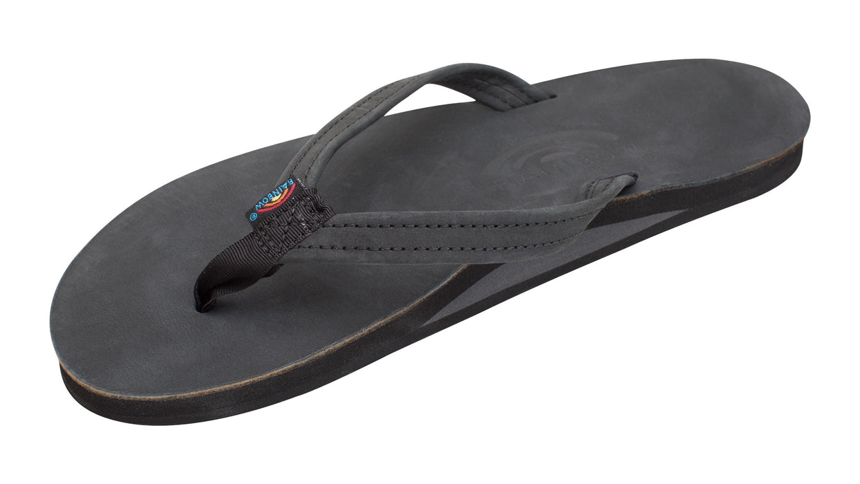 Rainbow W's Single Layer Leather Narrow Sandal-Premier Black