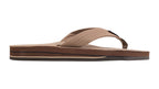 Rainbow M's Double Layer Leather Sandal-Dark Brown