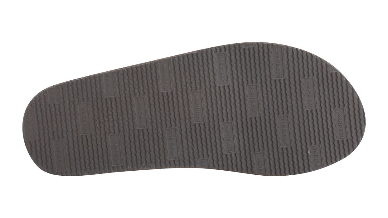 Rainbow Double Layer Leather Sandal-Dark Brown