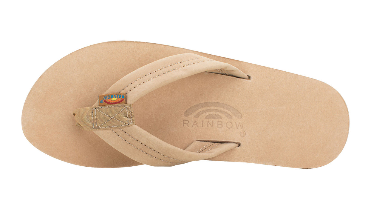 Rainbow Double Layer Leather Sandal-Sierra Brown