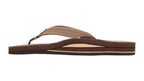 Rainbow Double Layer Leather 3/4" Sandal-Dark Brown