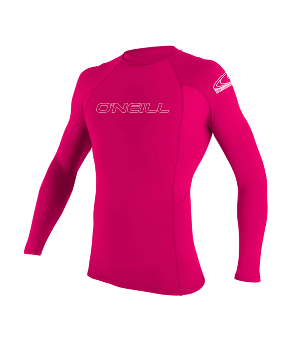 O'Neill Youth Basic Skins 50+ L/S Rashguard-Watermelon