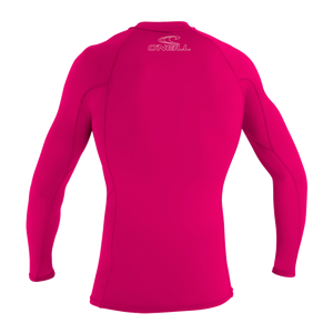 O'Neill Youth Basic Skins 50+ L/S Rashguard-Watermelon— Alternate View