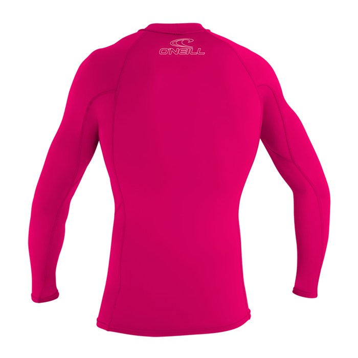 O'Neill Youth Basic Skins 50+ L/S Rashguard-Watermelon