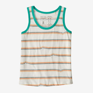 Patagonia Ridge Rise Stripe Repeat Organic Tank-Birch White w/Wavy Blue