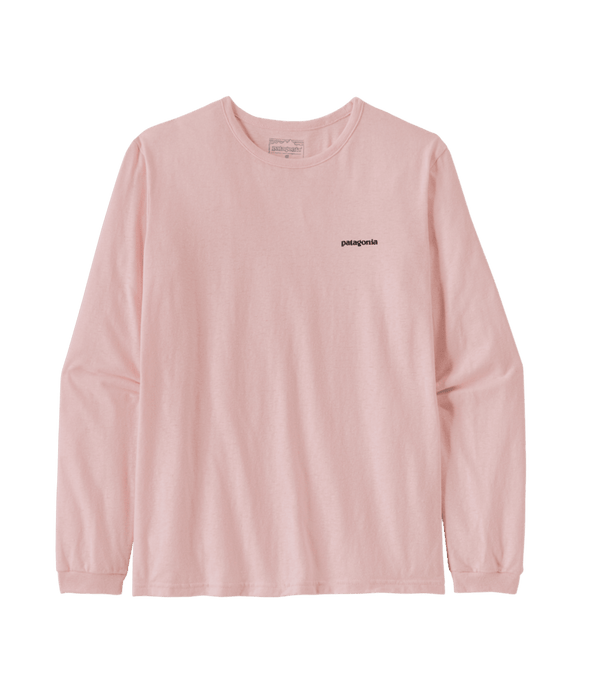 Patagonia P-6 Logo L/S Responsibili-Tee-P-6 Outline: Whisker Pink
