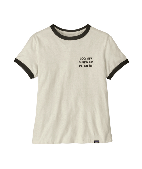 Patagonia CTA Ringer Responsibili-Tee-Log Off: Birch White