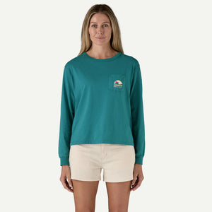 Patagonia Applied Imagination Pocket L/S Tee-Wetland Blue