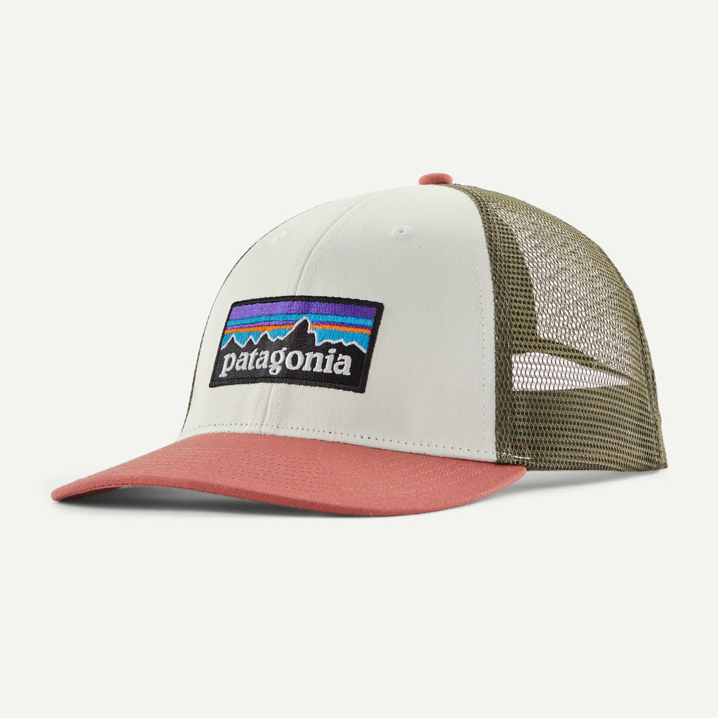 Patagonia P-6 Logo LoPro Trucker Hat-Birch White