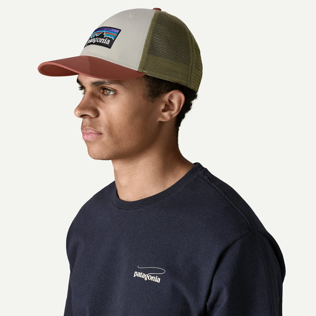 Patagonia P-6 Logo LoPro Trucker Hat-Birch White