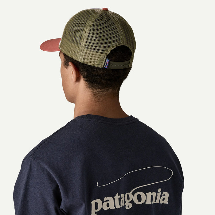 Patagonia P-6 Logo LoPro Trucker Hat-Birch White