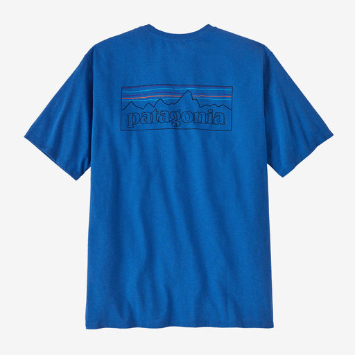 Patagonia Men s P 6 Logo Responsibili Tee P 6 Outline Vessel Blue M