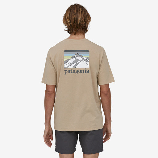 Patagonia Line Logo Ridge Pocket Responsibili-Tee-Oar Tan