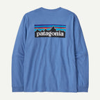 Patagonia P-6 Logo L/S Responsibili-Tee-Abundant Blue