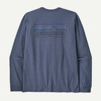Patagonia P-6 Logo L/S Responsibili-Tee-Current Blue