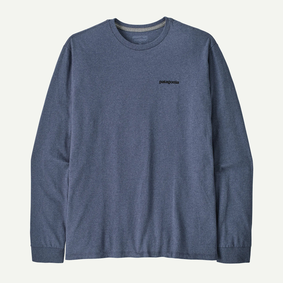Patagonia P-6 Logo L/S Responsibili-Tee-Current Blue