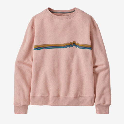 Patagonia W's Ridge Rise Stripe Uprisal Crew Sweatshirt-Cozy Peach