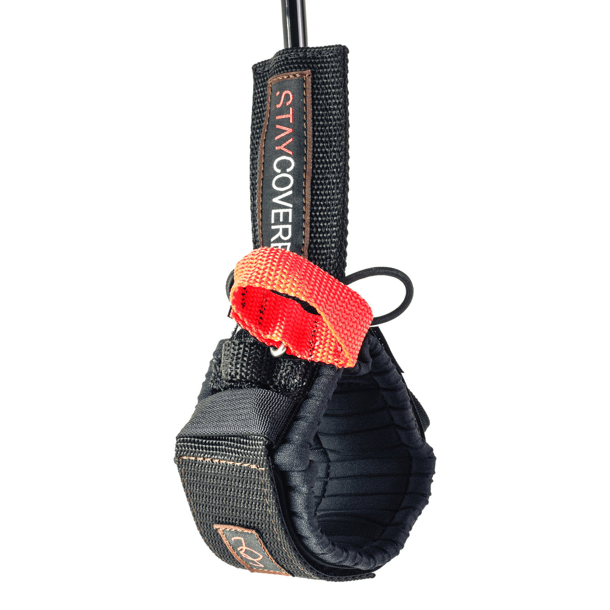 Stay Covered XXXL Big Wave Hand Tied QR Leash-Black-12'