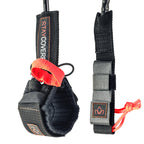 Stay Covered XXXL Big Wave Hand Tied QR Leash-Black-12'