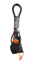 Stay Covered XXXL Big Wave Hand Tied QR Leash-Black-10'