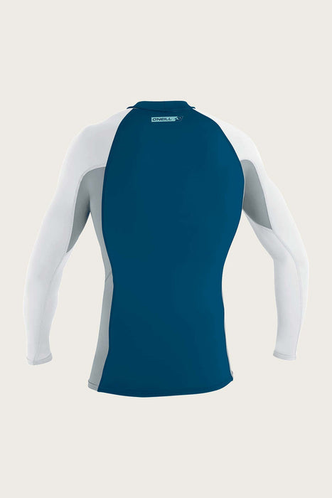 O'Neill Premium Skins L/S Rashguard-Ultrablu/Coolgry/Wht