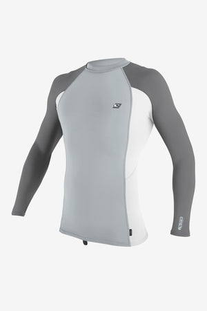 O'Neill Premium Skins L/S Rashguard-Coolgry/Wht/Smoke