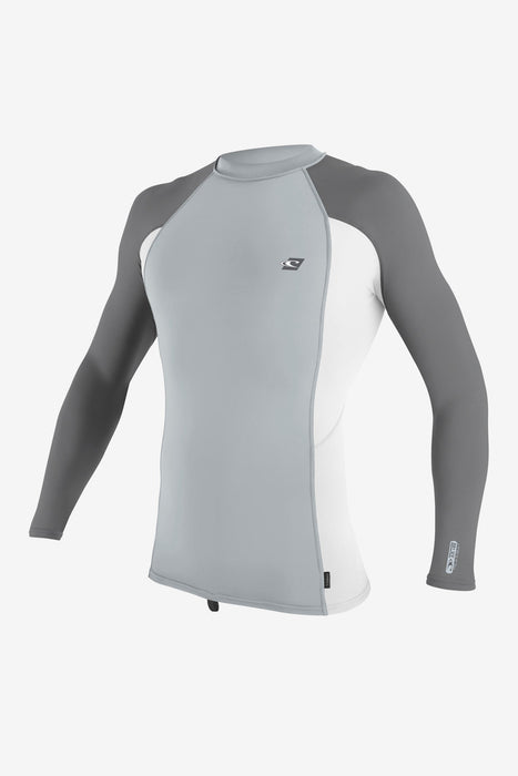 O'Neill Premium Skins L/S Rashguard-Coolgry/Wht/Smoke
