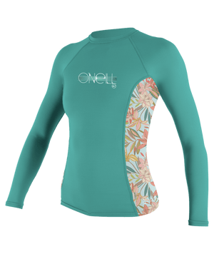 O'Neill Girl's Premium Skins L/S Rashguard-Canton/Dahlia/Canton