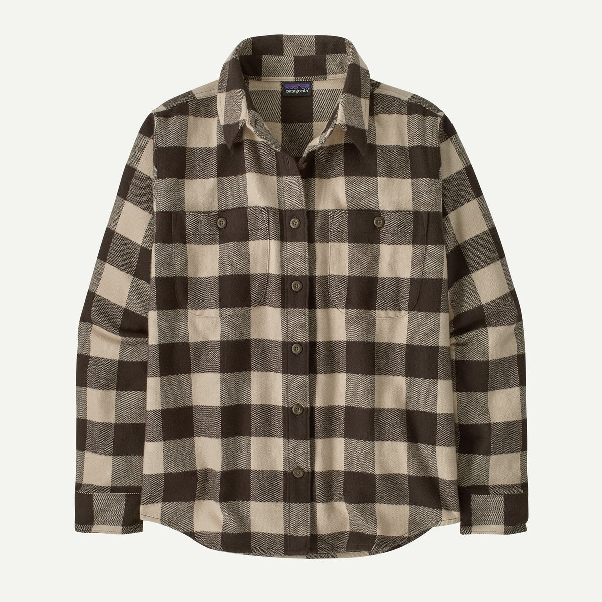 Patagonia Fjord Flannel L/S Shirt-Buffalo Check: Otter Brown