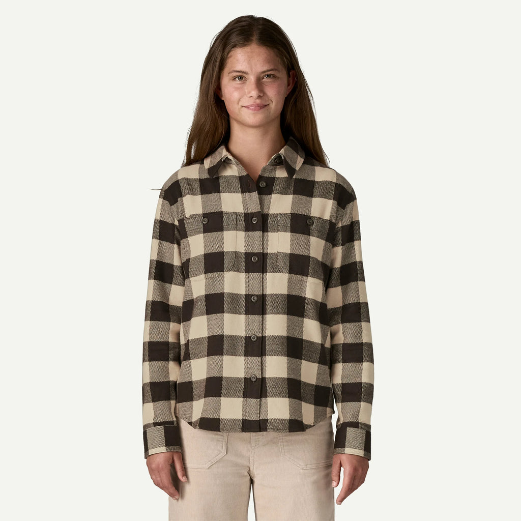 Patagonia Fjord Flannel L/S Shirt-Buffalo Check: Otter Brown