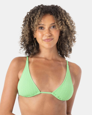 Roxy Haliewa Built Up Triangle Top-Vibrant Green