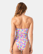 Roxy California Dreamin Bandeau Cheeky  One Piece-Lime