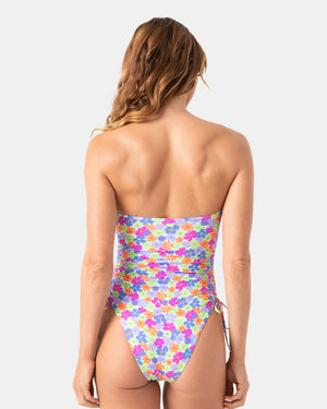 Roxy California Dreamin Bandeau Cheeky  One Piece-Lime